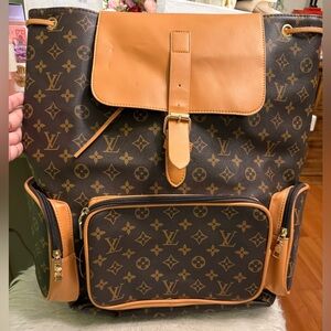 Louis Vuitton Monogram Brown and Tan Backpack